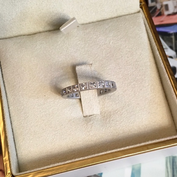 Freida Rothman single stack sterling silver cz ring - Picture 3 of 4